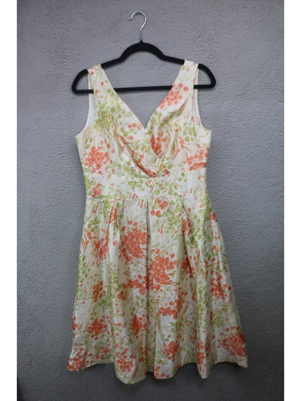 Talbots Silky Floral Babydoll Dress-Lined-Size 8-Pockets-Cottagecore-Prairie